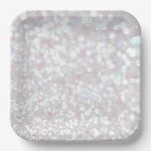 Witte glanspapier bord