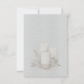 Witte Glanzende Elegante Glitterende Lijst RSVP Kaartje (Achterkant)