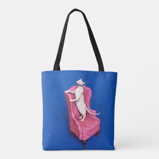 Witte glazen laptophoes tote bag (Achterkant)