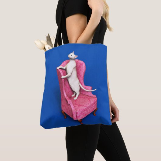 Witte glazen laptophoes tote bag (Dichtbij)