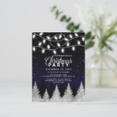 Witte glimlach Glitter Treezels Kerstfeest Uitnodiging Briefkaart (Staand voorkant)