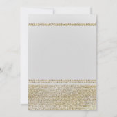 Witte & glinsterende gouden glam chic feestelijke  kaart (Achterkant)