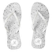Witte glitter en diamant teenslippers