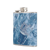 Witte glitter en marmer heupfles (Links)