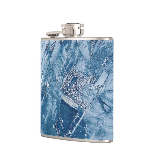 Witte glitter en marmer heupfles (Links)