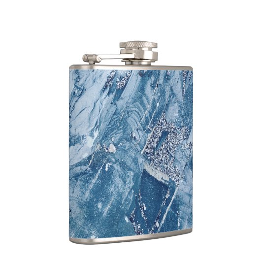 Witte glitter en marmer heupfles (Rechts)