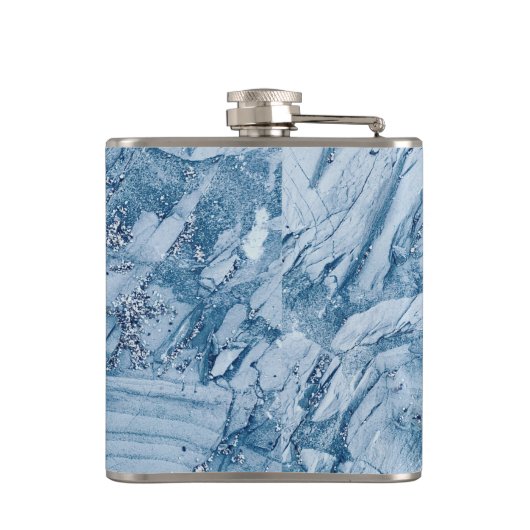 Witte glitter en marmer heupfles (Achterkant)