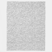 Witte glitter en schittert fleece deken (Voorkant)