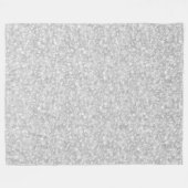 Witte glitter en schittert fleece deken (Voorkant (Horizontaal))