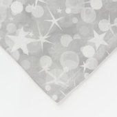 Witte glitter en schittert fleece deken (Hoek)