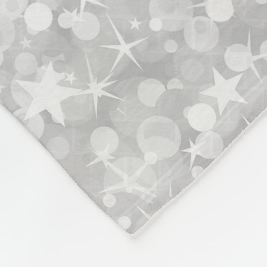 Witte glitter en schittert fleece deken (Hoek)