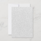Witte Glitter en Teal Frame- Ontvangst Uitnodiging (Achterkant)