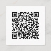 Witte glitter | Foto | Sociale media | QR-code Vierkante Visitekaartje (Achterkant)