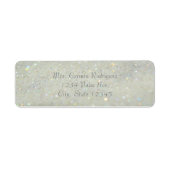 Witte Glitter Glam Bokeh Sparkle Adresetiketten Etiket (Voorkant)