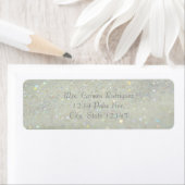 Witte Glitter Glam Bokeh Sparkle Adreslabels Etiket (Insitu)
