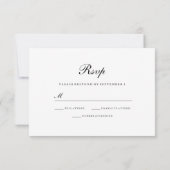 Witte Glitter Jurk Verjaardag / Bruidsmeisjes Uitn RSVP Kaartje (Achterkant)