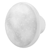 Witte glitter keramische knop (Rechts)