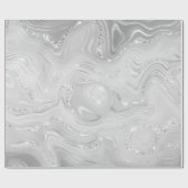 Witte glitter luxe patroon cadeaupapier (Vlak)