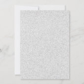 Witte glitter & Paarse ingelijst - Huwelijksuitnod Kaart (Achterkant)