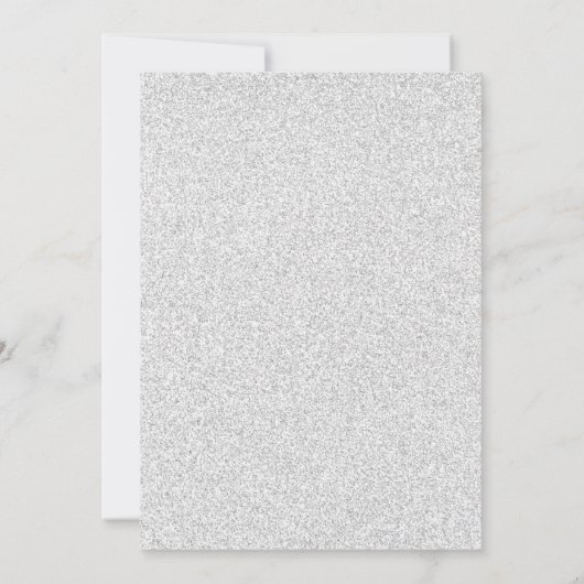 Witte glitter & Paarse ingelijst - Huwelijksuitnod Kaart (Achterkant)