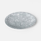 Witte Glitter Sparkly Sparkle Sweet 16 Party Papieren Bordje (Gekanteld)