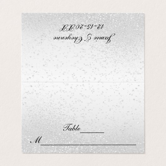 Witte glitter | Vette Kaarten (Buitenkant ongevouwen)