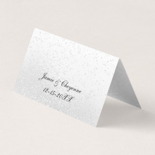 Witte glitter | Vette Kaarten (Achterkant)