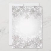Witte Glitter Winter Wonderland Bruidsdouche Kaart (Achterkant)