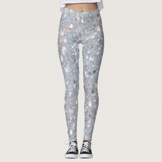 Witte Glitterfeest Leggings (Voorkant)