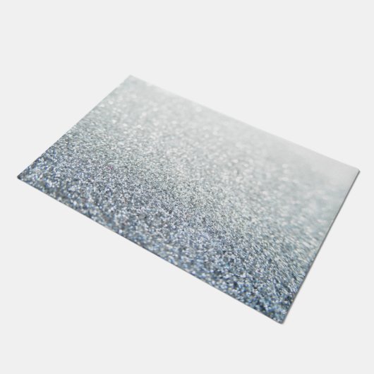Witte glittergradiënt deurmat (Schuin)