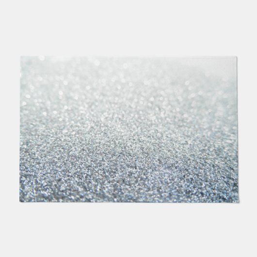 Witte glittergradiënt deurmat (Voorkant)