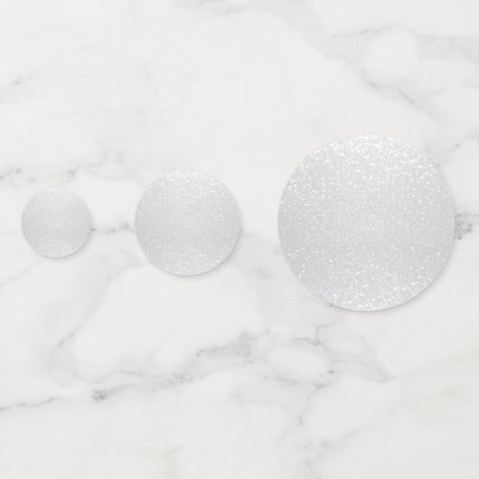 Witte Glitters Confetti (Voorkanten)