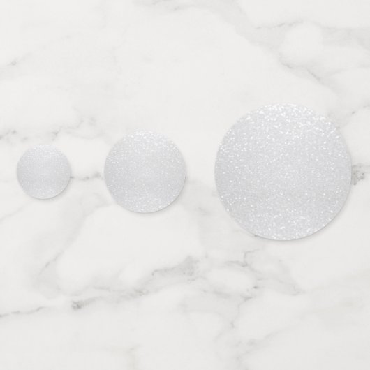 Witte Glitters Confetti (Achterkanten)