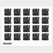 Witte glitterschuimverf spetterfeest sticker label (Vel)