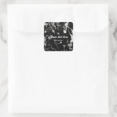 Witte glitterschuimverf spetterfeest sticker label (Tas)