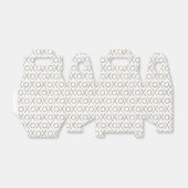 Witte Glitzy Silver XOXO Vrijgezellenfeest bruilof Bedankdoosjes (Uitgevouwen)