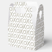 Witte Glitzy Zilveren XOXO Bruiloft Bruidsfeest Bedankdoosjes (Geopend)