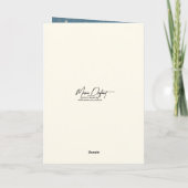 Witte gloeiende kerstboom in sneeuw feestdagen kaart (Achterkant)