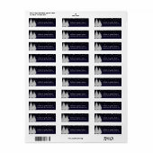 Witte gloeiende kerstverlichting Glitter Bomen Sne Etiket (Full Sheet)