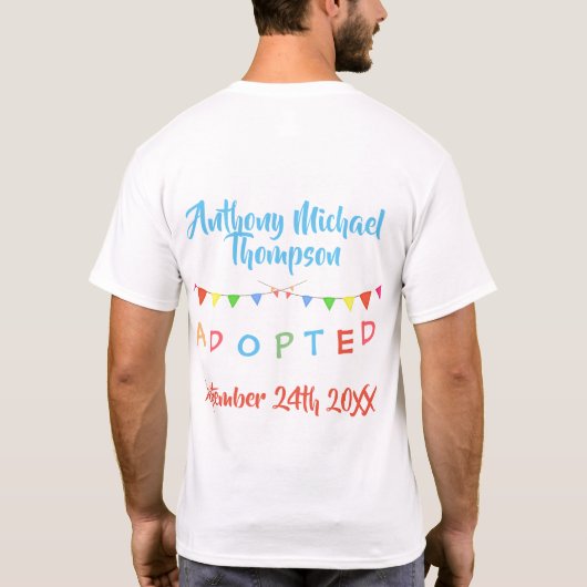 Witte, goedgekeurde banners Ontwerp Aangepaste naa T-shirt (Achterkant)