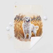 Witte Golden Retriever Hond Golfhanddoek (Insitu)