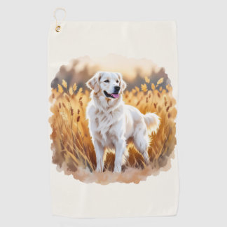 Witte Golden Retriever Hond Golfhanddoek