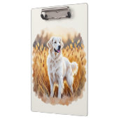 Witte Golden Retriever Hond Klembord (Links)