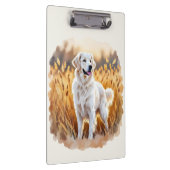 Witte Golden Retriever Hond Klembord (Rechts)