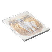 Witte Golden Retriever Hond Notitieblok (Schuin)