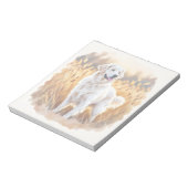 Witte Golden Retriever Hond Notitieblok (Linkerzijde)
