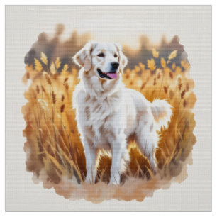 Witte Golden Retriever Hond Stof