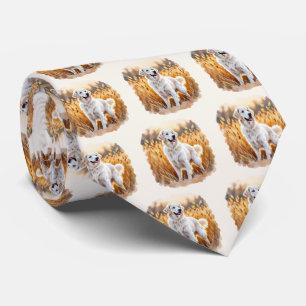 Witte Golden Retriever Hond Stropdas