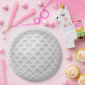 Witte Golf Ball Patroon Papieren Bordje (Feest)