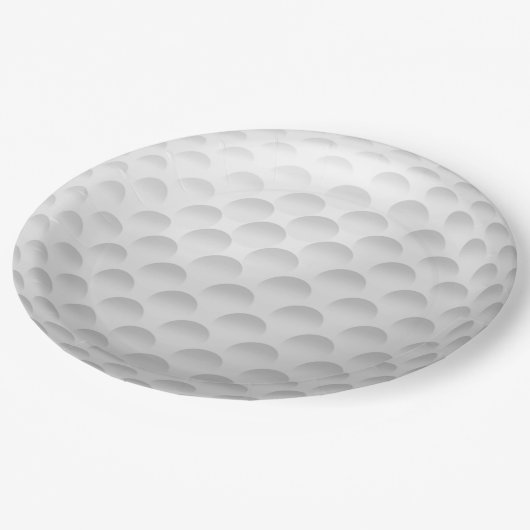 Witte Golf Ball Patroon Papieren Bordje (Gekanteld)